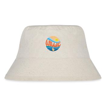 Willie Hemd Vintage Sonnenuntergang Willie Groovy Batikfarbe - Stanley/Stella recycelter Bucket Hat - Naturweiß - Vorne