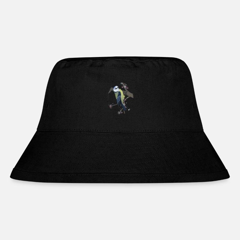 Blaue digitale Zeichnung - Stanley/Stella recycelter Bucket Hat - Schwarz