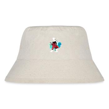 Golf Golfen Golfspieler Sport Hobby Club Bunt - Stanley/Stella recycelter Bucket Hat - Naturweiß - Vorne