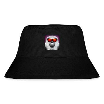 Sunglasses monkey: Cool primate with red glasses - Stanley/Stella Recycled Bucket Hat - black - Front
