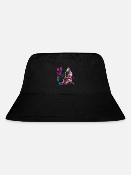 Katze Saxophon Jazz Musiker Saxophonist Swing Miau - Stanley/Stella recycelter Bucket Hat - Schwarz