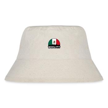 Mexiko-Stadt Mexiko-Flagge Skyline Silhouette Reisen - Stanley/Stella recycelter Bucket Hat - Naturweiß - Vorne