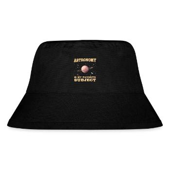 Astronomy is my favorite subject, Planet Saturn - Stanley/Stella Recycled Bucket Hat - black - Front