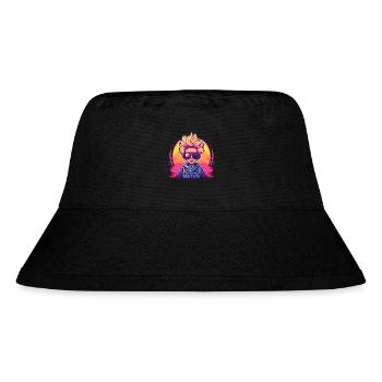 Synthwave Boy Sunset - Stanley/Stella recycelter Bucket Hat - Schwarz - Vorne