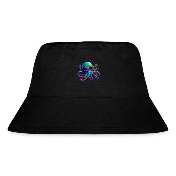 Octopus illustration - Stanley/Stella Recycled Bucket Hat - black - Front