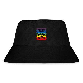 Frieden schaffen - Stanley/Stella recycelter Bucket Hat - Schwarz - Vorne