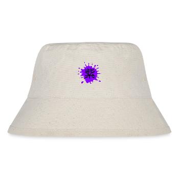 Farbe Lila in Japanisch mit weißer Umrandung - Stanley/Stella recycelter Bucket Hat - Naturweiß - Vorne