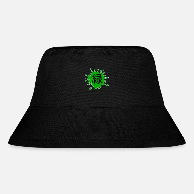 Couleur: Vert en japonais avec bordure blanche - Bob recyclé Stanley/Stella - noir