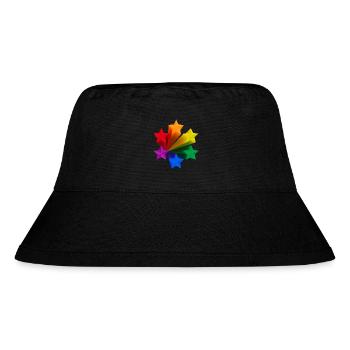 Dynamische Regenbogen-Sterne LGBT - Stanley/Stella recycelter Bucket Hat - Schwarz - Vorne