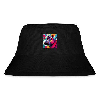 Hippopotamus - Stanley/Stella Recycled Bucket Hat - black - Front