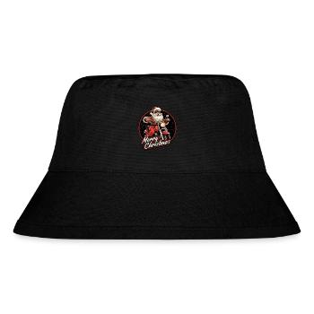 Motorcyclist Santa Santa Claus Motorcycle - Stanley/Stella Recycled Bucket Hat - black - Front