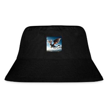 Flying Bunny Dragon #01 - Stanley/Stella Recycled Bucket Hat - black - Front