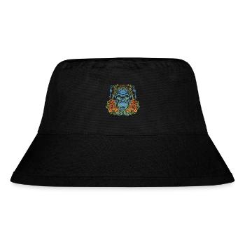 Gorilla with headphones Funny saying NO STRESS - Stanley/Stella Recycled Bucket Hat - black - Front