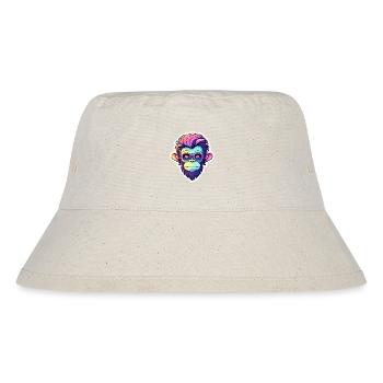 Affe Illustration - Stanley/Stella recycelter Bucket Hat - Naturweiß - Vorne