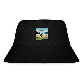 GuyWatchingPlanesFour - Stanley/Stella Recycled Bucket Hat - black - Front