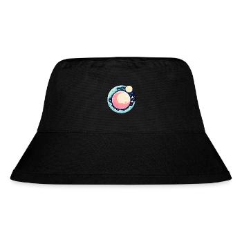 Moon Landscape Illustration - Stanley/Stella Recycled Bucket Hat - black - Front