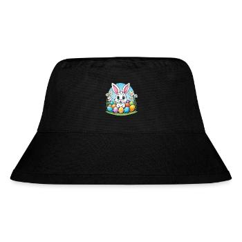 Osterhase Ostern Illustration - Stanley/Stella recycelter Bucket Hat - Schwarz - Vorne