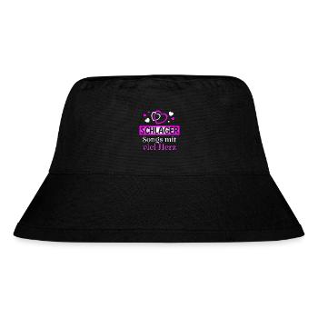 Schlager Songs mit viel Herz - Stanley/Stella recycelter Bucket Hat - Schwarz - Vorne