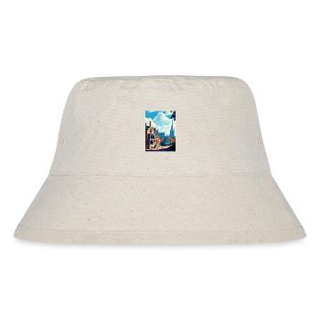 Oxford England Vintage Reiseposter WPA Souvenir - Stanley/Stella recycelter Bucket Hat - Naturweiß - Vorne