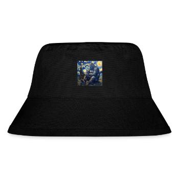 bigfoot, big foot, van gogh, sternenacht - Stanley/Stella recycelter Bucket Hat - Schwarz - Vorne