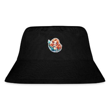 Mermaid Fantasy Illustration - Stanley/Stella Recycled Bucket Hat - black - Front