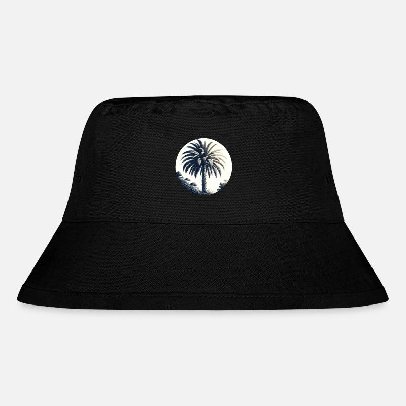 Palm tree - Stanley/Stella Recycled Bucket Hat - black