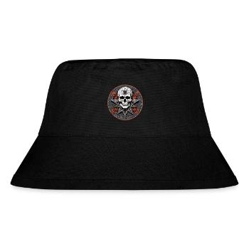 Decorated skull and pentagram in gothic style - Stanley/Stella Recycled Bucket Hat - black - Front