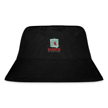 Badminton ist meine Droge - Stanley/Stella recycelter Bucket Hat - Schwarz - Vorne