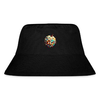 Tribal-Geometrie: Farbenfrohes Kokosnuss-Design - Stanley/Stella recycelter Bucket Hat - Schwarz - Vorne