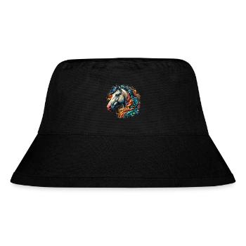 Pferd - Stanley/Stella recycelter Bucket Hat - Schwarz - Vorne