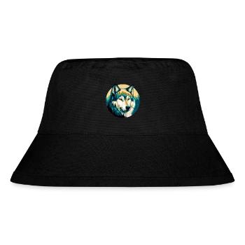 Wolf - Stanley/Stella Recycled Bucket Hat - black - Front