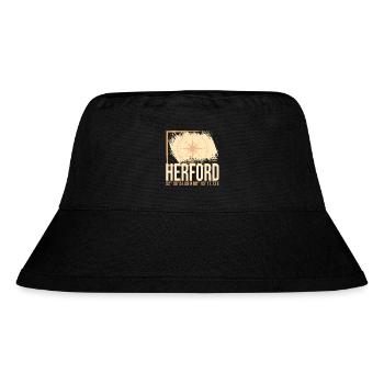 Herford Koordinaten - Stanley/Stella recycelter Bucket Hat - Schwarz - Vorne