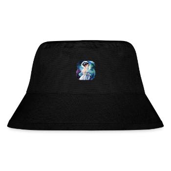 Anime Manga Girl Watercolors - Stanley/Stella Recycled Bucket Hat - black - Front