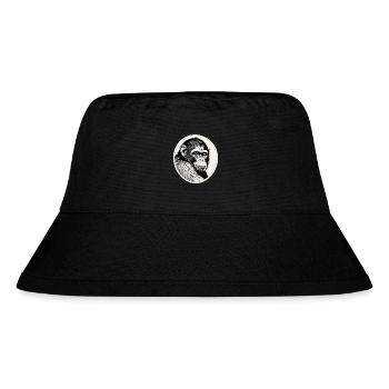 Affe Wasserfarben - Stanley/Stella recycelter Bucket Hat - Schwarz - Vorne