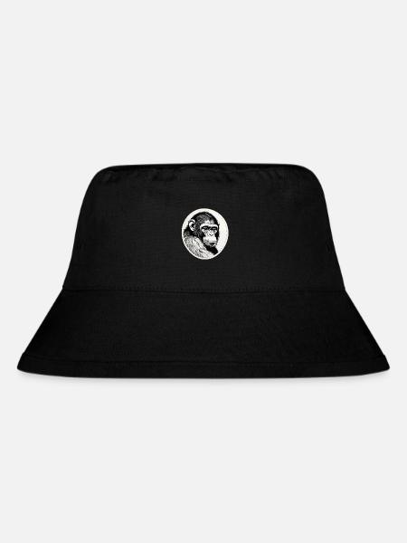 Affe Wasserfarben - Stanley/Stella recycelter Bucket Hat - Schwarz