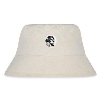 Affe Wasserfarben - Stanley/Stella recycelter Bucket Hat - Naturweiß - Vorne