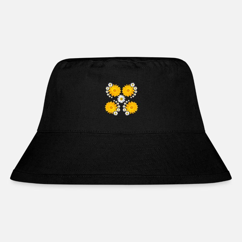 soucis à fleurs jaunes, marguerite, fleur florale - Bob recyclé Stanley/Stella - noir