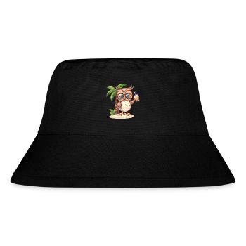 Owl Summer Holiday - Stanley/Stella Recycled Bucket Hat - black - Front