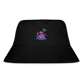 Octopus Summer Holiday - Stanley/Stella Recycled Bucket Hat - black - Front