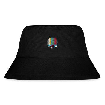 Retro-Bildschirm-Vibes - Stanley/Stella recycelter Bucket Hat - Schwarz - Vorne