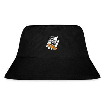 Skeleton Skull Skater Skateboarder Skateboarder - Stanley/Stella Recycled Bucket Hat - black - Front