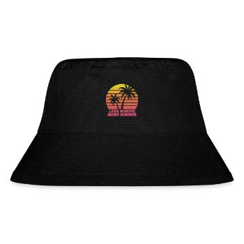 Retro sunset with palm trees and saying - Stanley/Stella Recycled Bucket Hat - black - Front