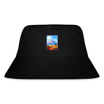 Teide National Park Spain Vintage Travel Poster - Stanley/Stella Recycled Bucket Hat - black - Front