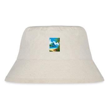 Saint Lucia Caribbean Vintage Travel Poster - Stanley/Stella Recycled Bucket Hat - natural - Front
