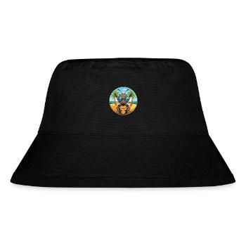 Ameise lustige Cartoon Sommer Strand Sonnenbrille Aufkleber - Stanley/Stella recycelter Bucket Hat - Schwarz - Vorne