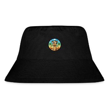 Kamel Lustige Cartoon Sommer Strand Sonnenbrille Cool - Stanley/Stella recycelter Bucket Hat - Schwarz - Vorne