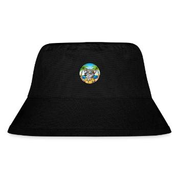 Ratte Lustige Cartoon Sommer Strand Sonnenbrille Aufkleber - Stanley/Stella recycelter Bucket Hat - Schwarz - Vorne