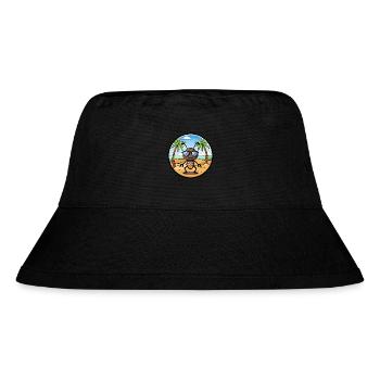 Ameise lustige Cartoon Sommer Strand Sonnenbrille Aufkleber - Stanley/Stella recycelter Bucket Hat - Schwarz - Vorne