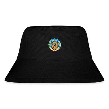 Löwe Lustige Cartoon Sommer Strand Sonnenbrille Aufkleber - Stanley/Stella recycelter Bucket Hat - Schwarz - Vorne