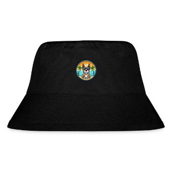 Braque Auvergne Dog Breed Cartoon Sunglasses Beach - Stanley/Stella Recycled Bucket Hat - black - Front